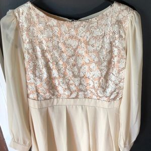 London’s Lil Mistress long sleeve, lace midi dress